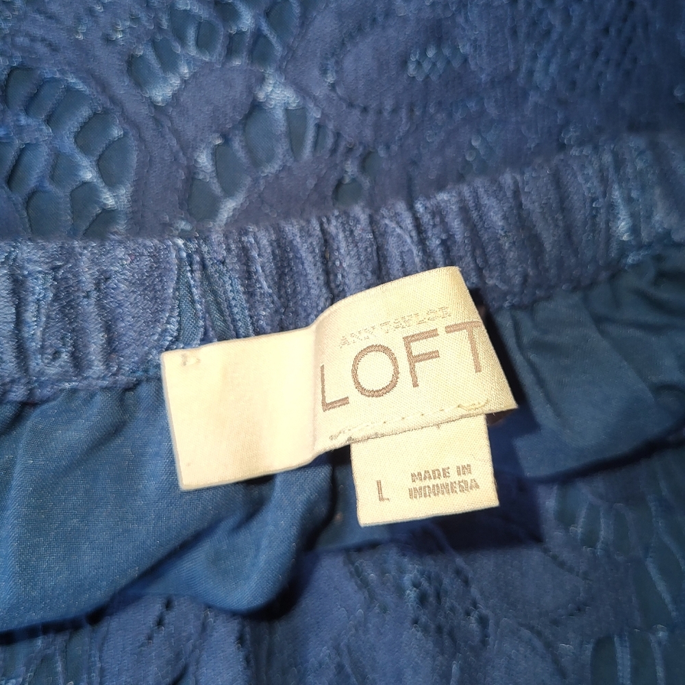 Lace Flower Detail Blue Dress - Picture 5 of 5